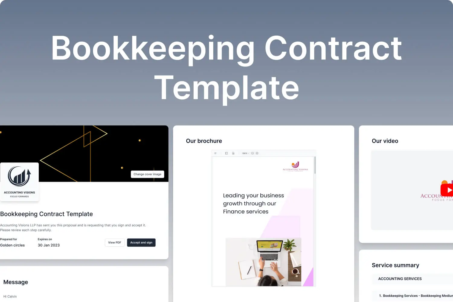 Bookkeeping Proposal Template